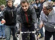 Sarko fait aussi du vélo
