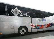 Clasico le bus du PSG caillasse