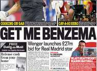 Wenger Donnez moi Benzema