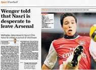 Arsenal Nasri utilise les grands moyens