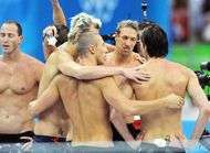 Resultat Chpts du Monde Natation le 4 x 100 m francais vi