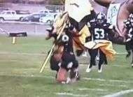 Une pom pom girl pulverisee par un joueur