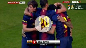 Barça : lénorme but dAlves contre Hambourg