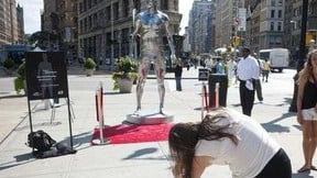 Beckham trône sur New-York avec sa statue