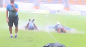 Vidéo : Quand les joueurs de Manchester City s’amusent sous la pluie