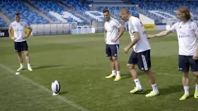 Real Madrid : Bale, Modric et Benzema se défient avec un ballon de rugby (vidéo)