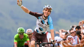 Cyclisme - Tour de France : La joie de Romain Bardet après sa victoire à Peyragudes !