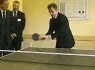 Au ping pong Sarkozy a un sacre revers