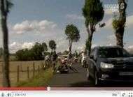 Tour de France Hoogerland ejecte par un chauffard