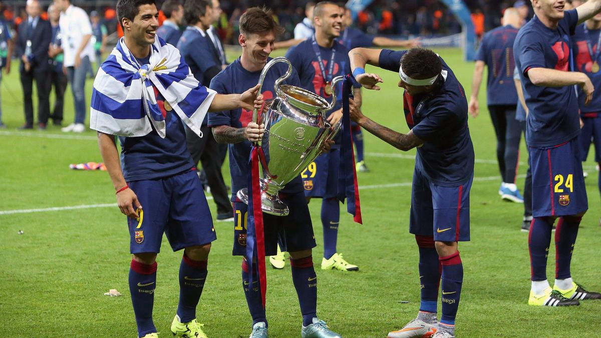 But Messi Finale Ligue Des Champions Messi Trophée Ligue Des Champions - El festejo de la quinta Champions